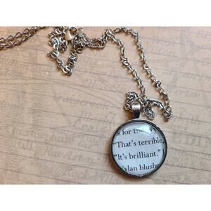 Terribly Brilliant pendant necklace made with Six of Crows book pages